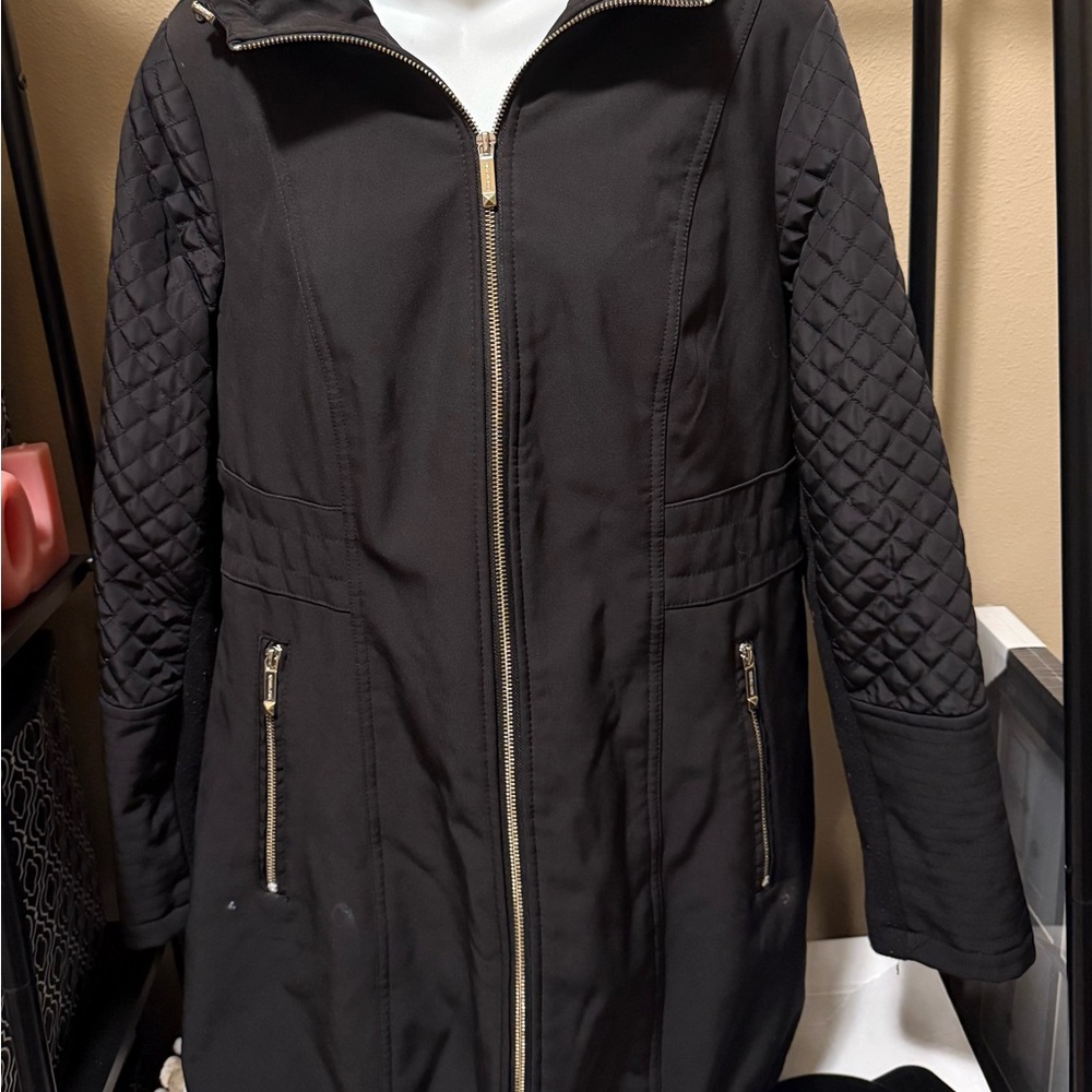 Michael Kors Women's Black Quilted Jacket excellent condition size large